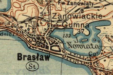 Braslaw Town Map Detail - 1932
